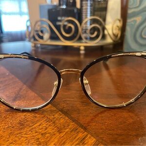 Bulgari Black and Gold Women's Glasses